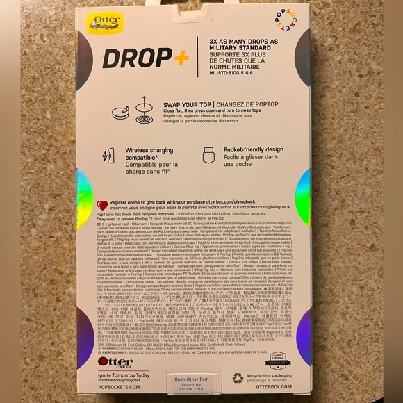 OtterBox Symmetry Series iPhone 13 Pro Phone Case in Teal with PopSocket - Picture 5 of 5